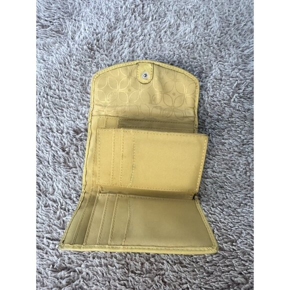 FOSSIL Women's Hanover Yellow Genuine Leather Wallet - Picture 4 of 13